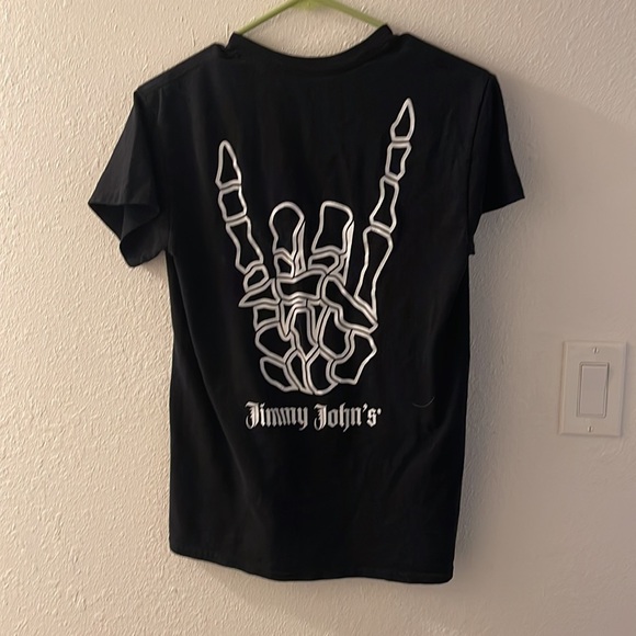 Small Jimmy Johns Skeleton Rocker tee - Picture 2 of 2